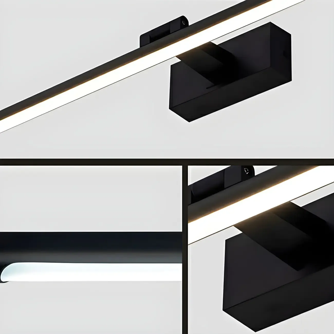 Modern Geometric Linear Vanity Light with Integrated LED