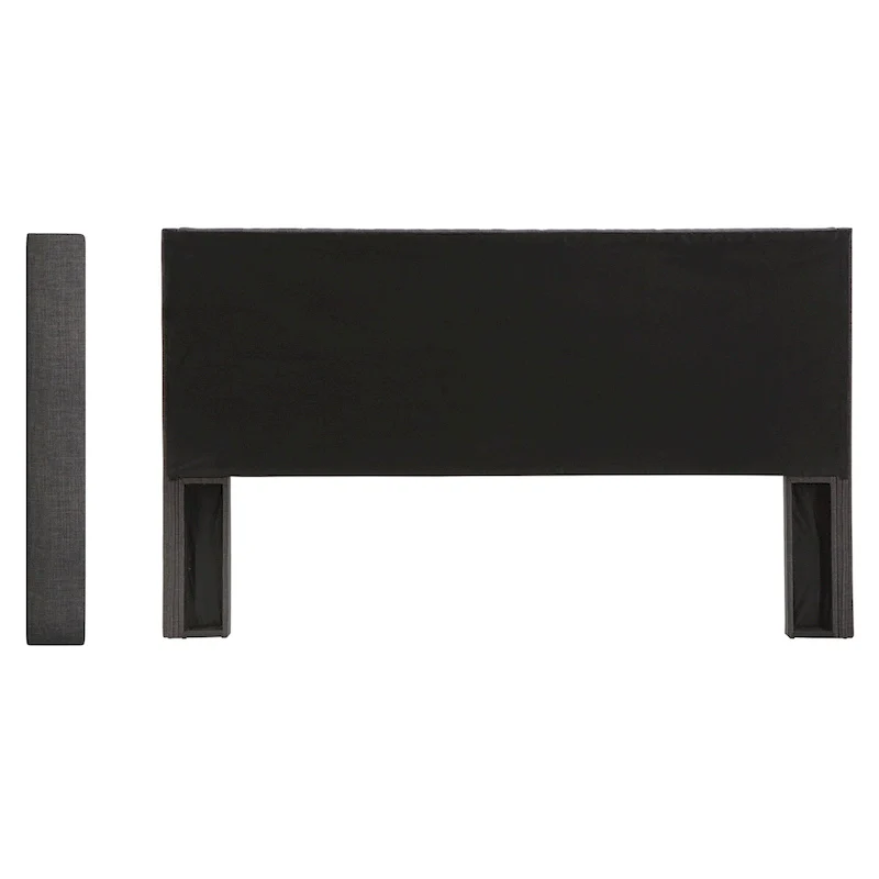 Detmold King Wingback Button Tufted Linen Fabric Headboard