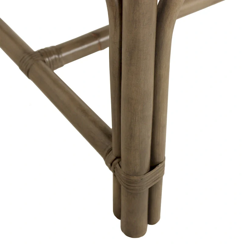 Natural Rattan Handmade Chippendale Cushioned Dining Chairs by East at Main