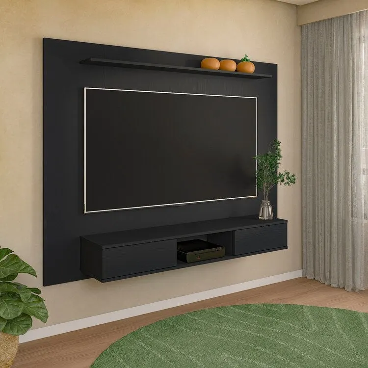 Natural / White / Black Floating TV Stand with Storage, Fits up to 70