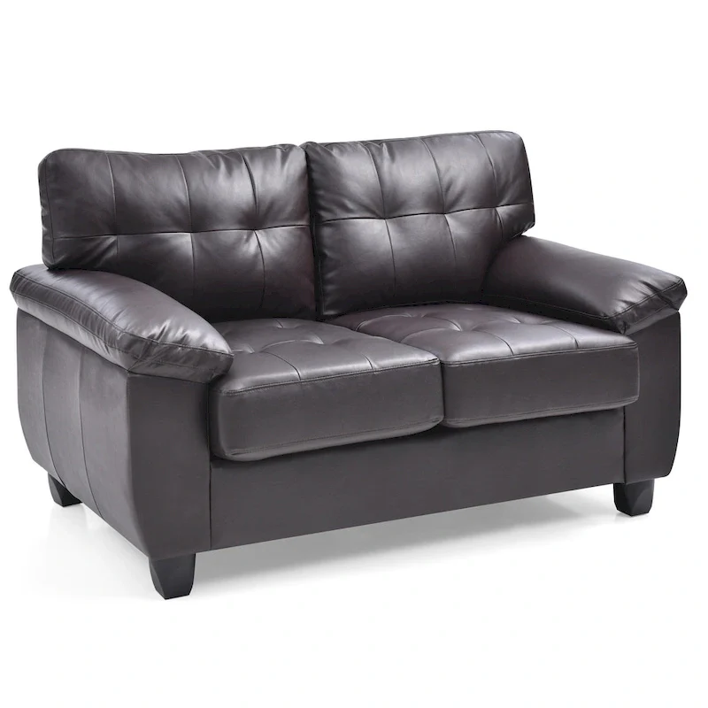 Faux Leather Loveseat