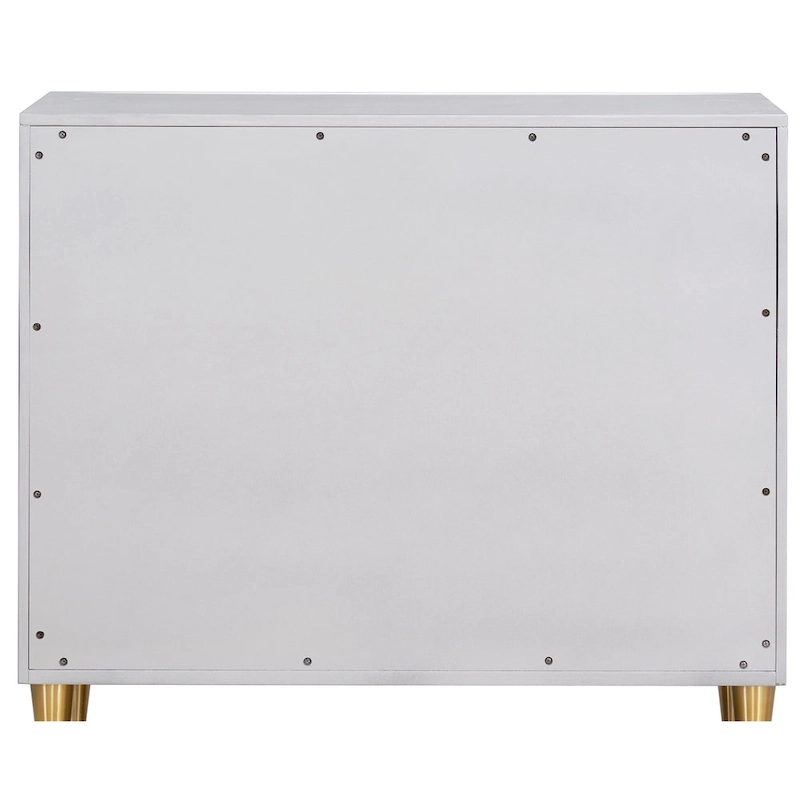 Metallic Silver and Champagne 3-Drawer Console Cabinet