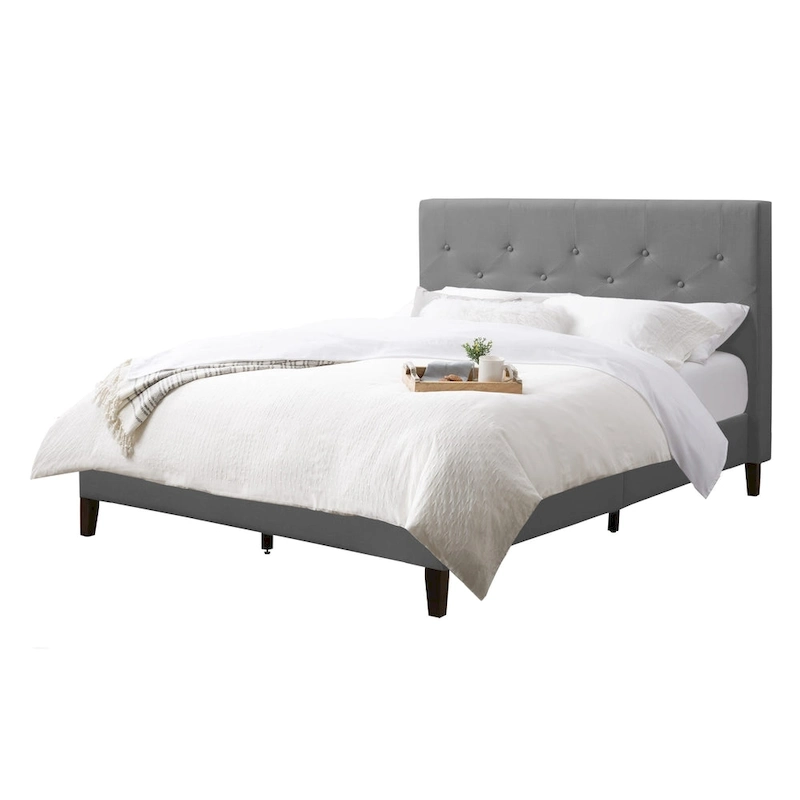 Nova Ridge Upholstered Button-Tufted Bed Frame, Full