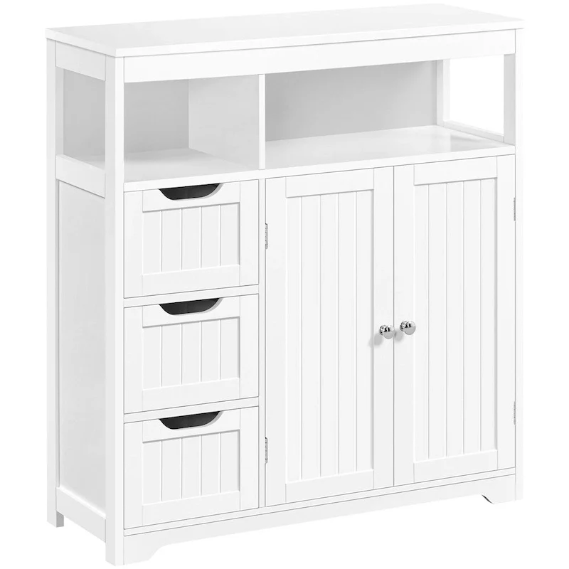 Yaheetech Freestanding Bathroom Floor Cabinet Storage Cabinet, White - N/A