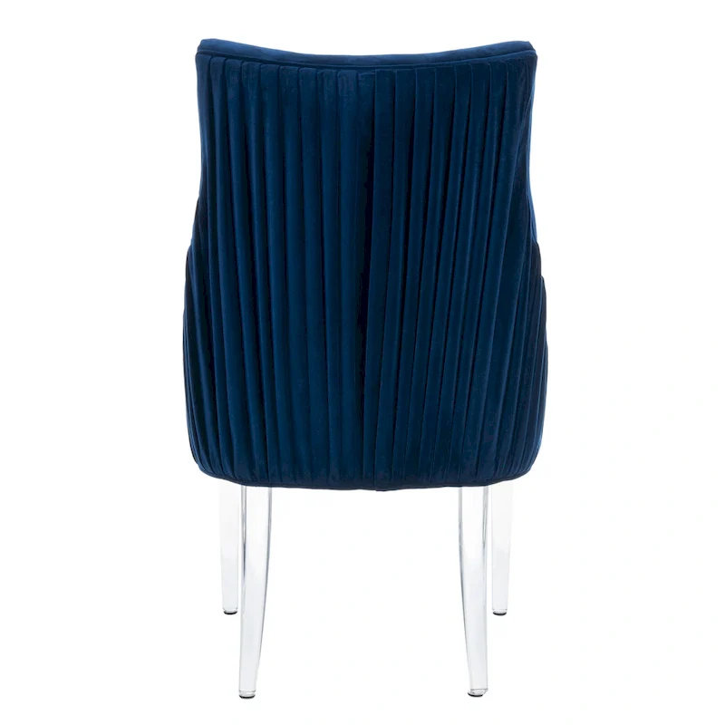 Acrylic Leg Dining Chair - 22W x 28D x 38H Modern Glamour Style