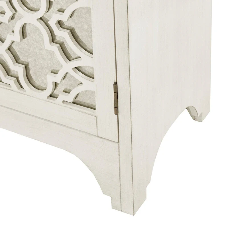 Cream Quatrefoil Dining Buffet Server