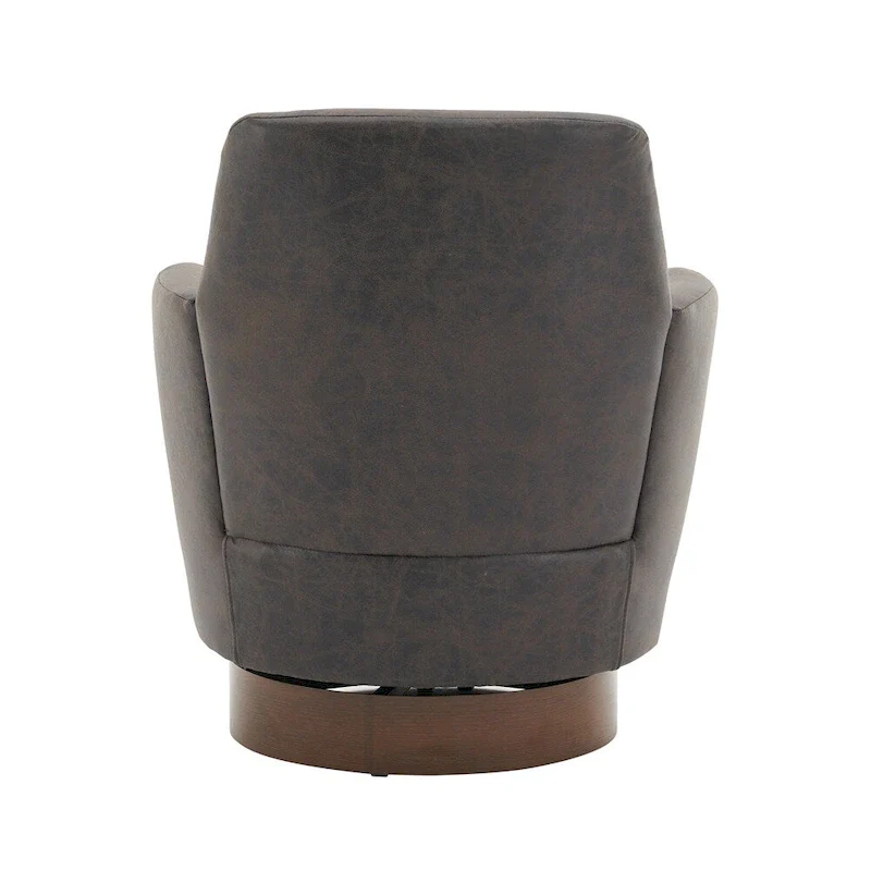 Swivel Round Accent Chairs Armchair with Stainless Steel Base