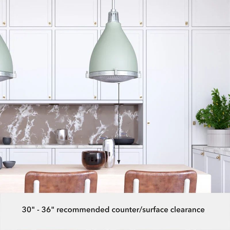 Hunter Bluff View Retro 16  3-Light Pendant - Kitchen Island, Dining Room, Entry - Mid-Century Modern, Industrial, Transitional