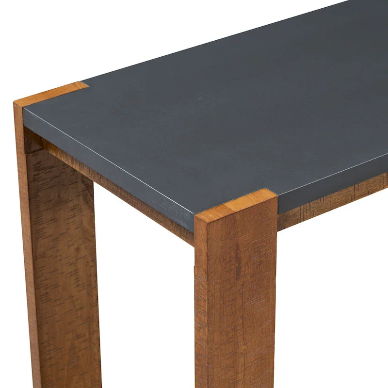 Narrow Long Entryway Console Table Side Table with Bottom Shelf