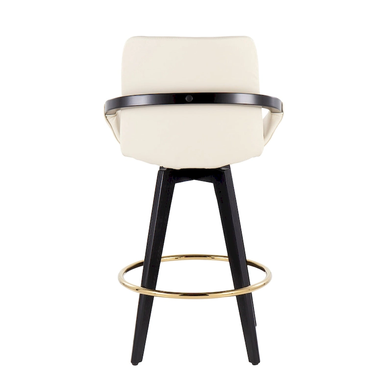 Carson Carrington Pugo Fixed-Height Counter Stool with Black Wood Base (Set of 2)