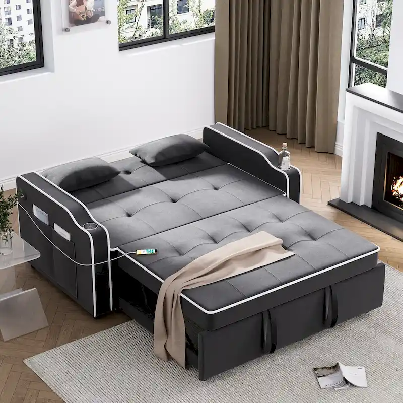 Ouyessir 3 in 1 Multi-Functional Convertible Sleeper Sofa Bed