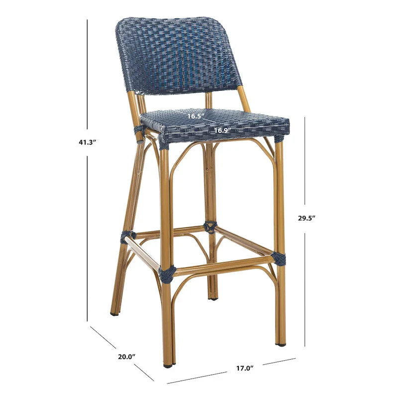 SAFAVIEH Janyce 30-inch Bar Stool - 17 x 20 x 41.3 - 17Wx20Dx41H