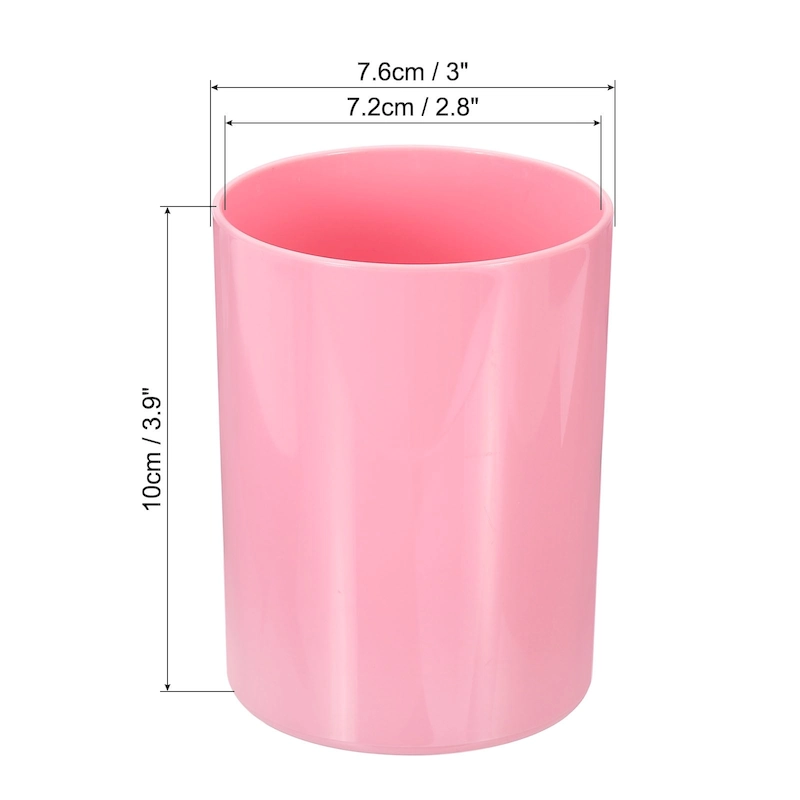 2x Pencil Holder, Plastic Makeup Brush Holder Round Desktop Organizer