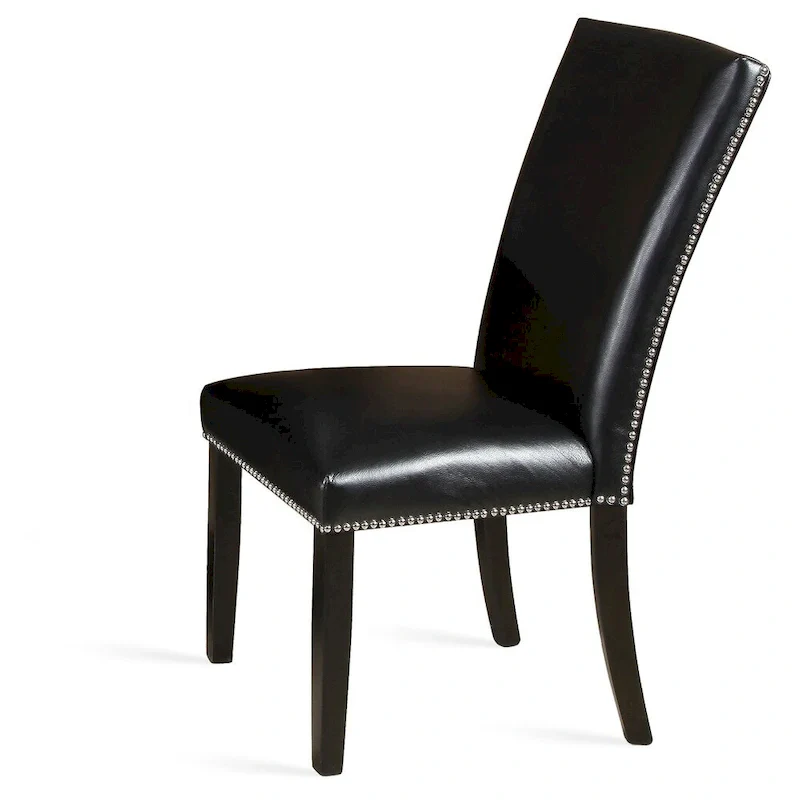 Black Studded Dining Chairs (Set of 2)