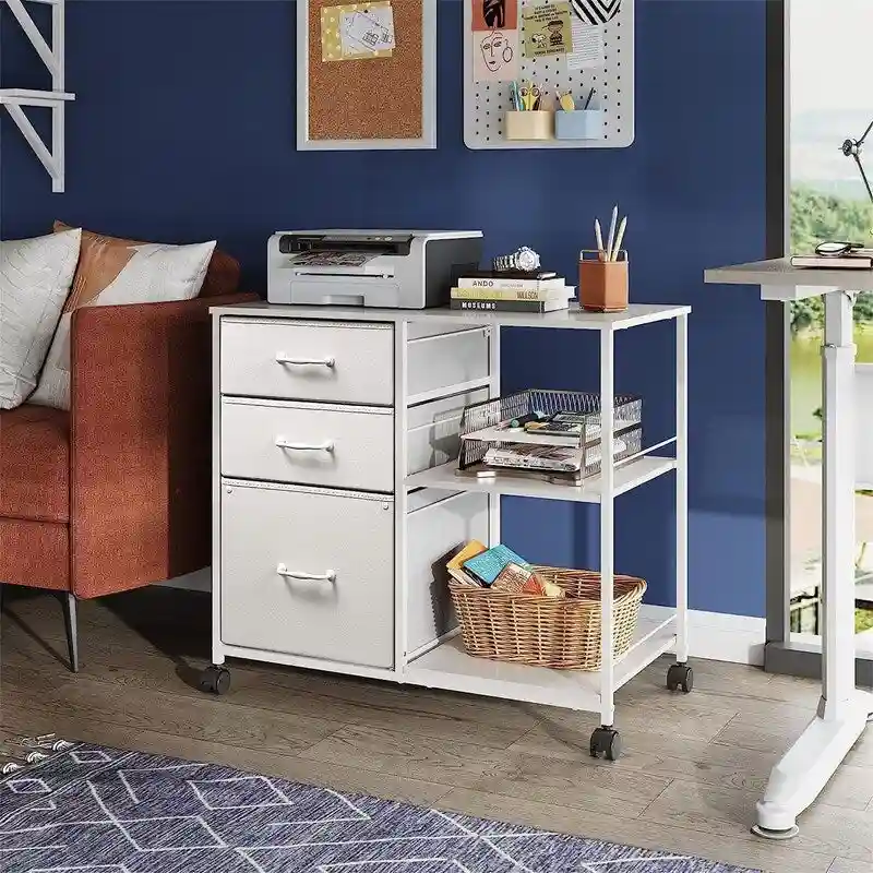 3 Drawer Mobile File Cabinet - 15.75 D x 29.53 W x 26.77 H