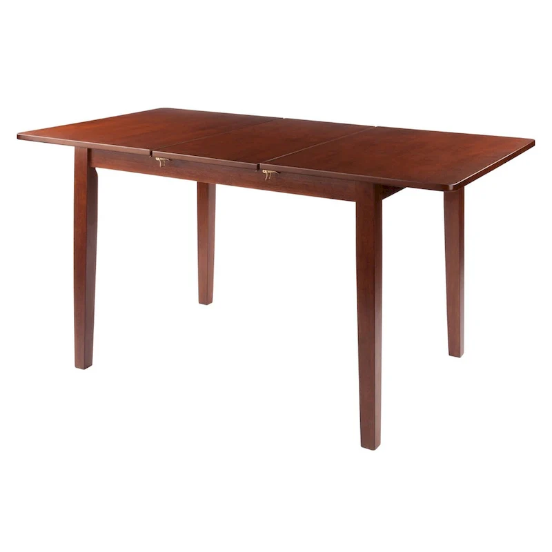 Brown Extendable Dining Table with Butterfly Leaf, Seats 4–6
