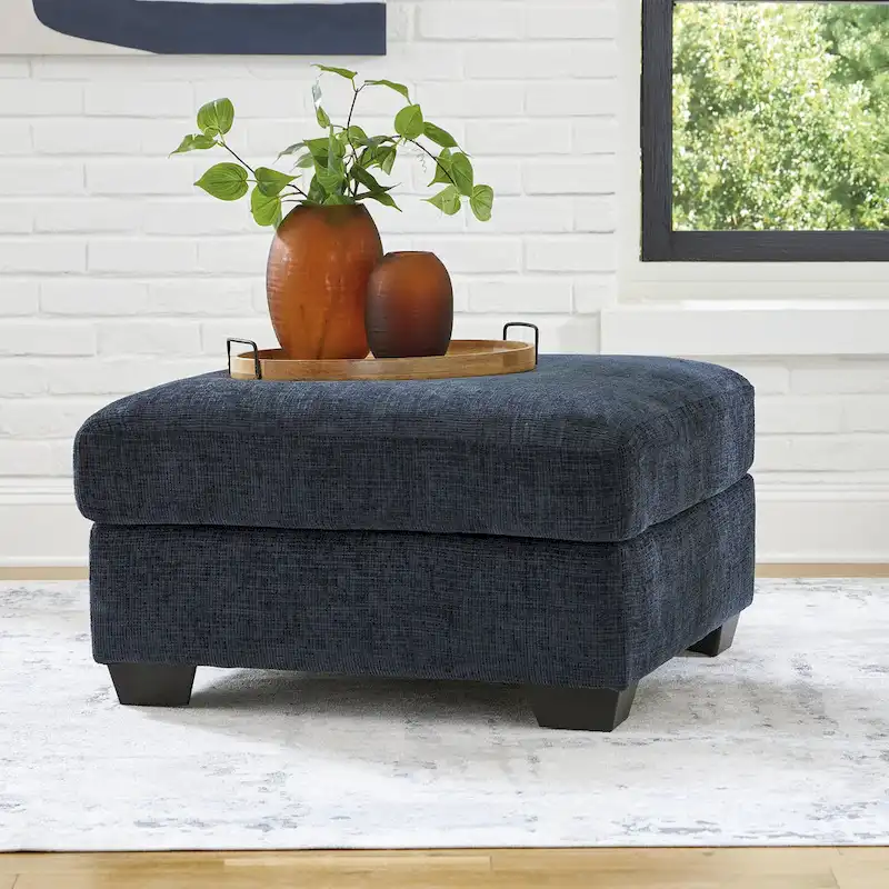 Oversized Accent Ottoman with Polyester Upholstery