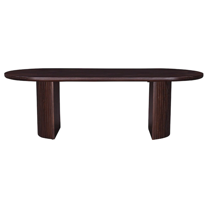 Geneva 94 in. Wood Oval Double Pedestal Dining Table