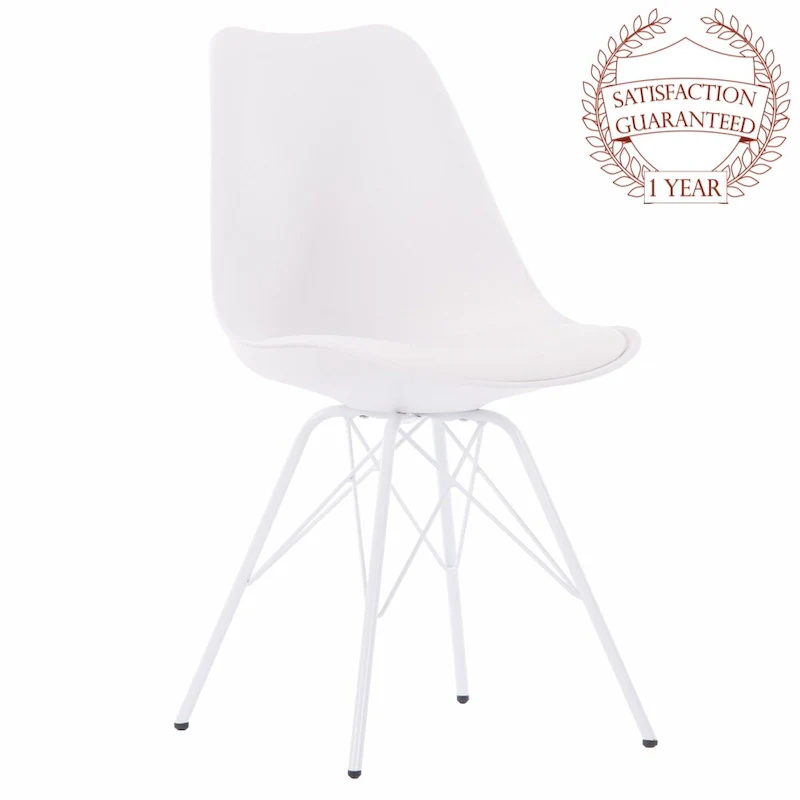 Mid-Century Modern Set of 2 Dining Room Chairs - N/A