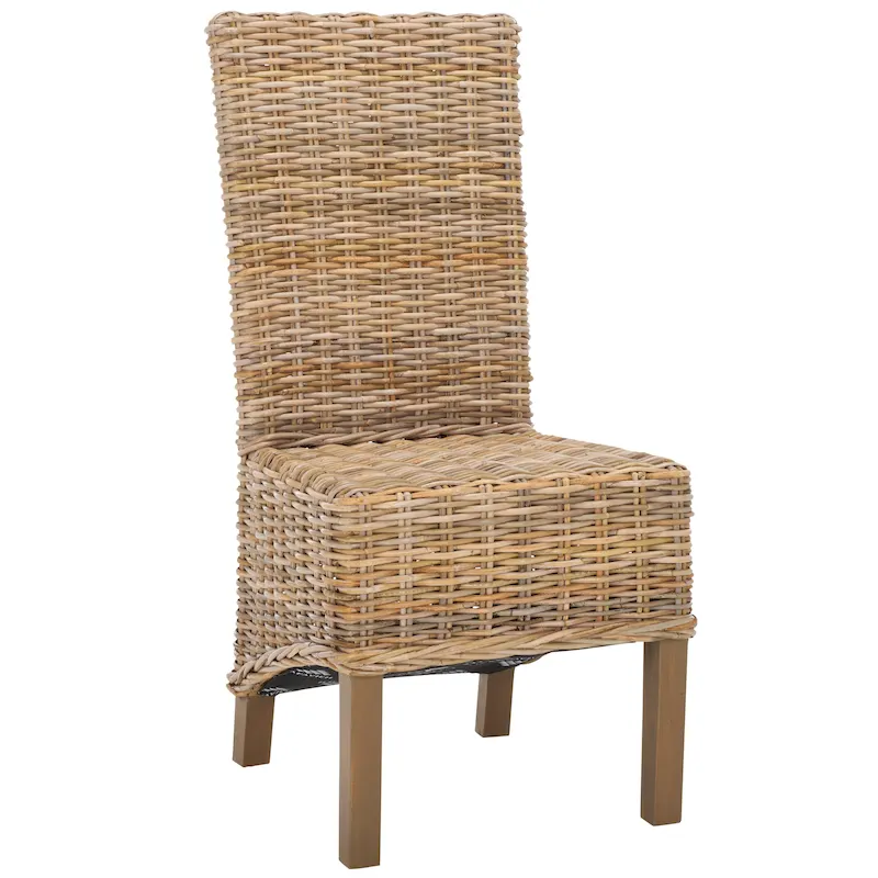 SAFAVIEH Candy Natural Wicker Dining Chair (Set of 2) - 19 W x 22 D x 41 H - 19Wx22Dx41H