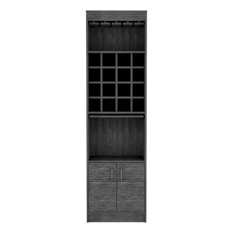 Bar Cabinet for Kitchen, Dining Room,Living Room, Smokey Oak