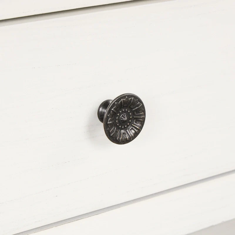 Modern Solid Pine Wood Top Console Table with 3 Drawers and 2 Shelves