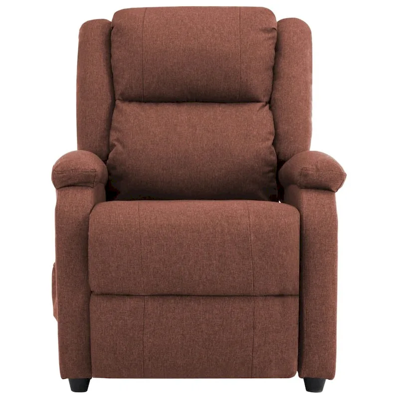 vidaXL Massage Chair Brown Fabric - 71 x 92 x 96 cm