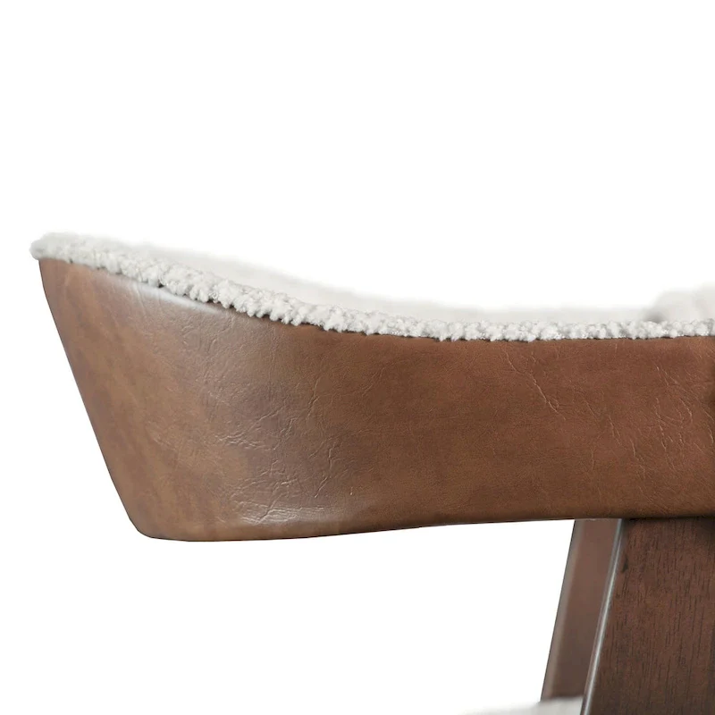 Mid-century Walnut Wood Counter Height Table