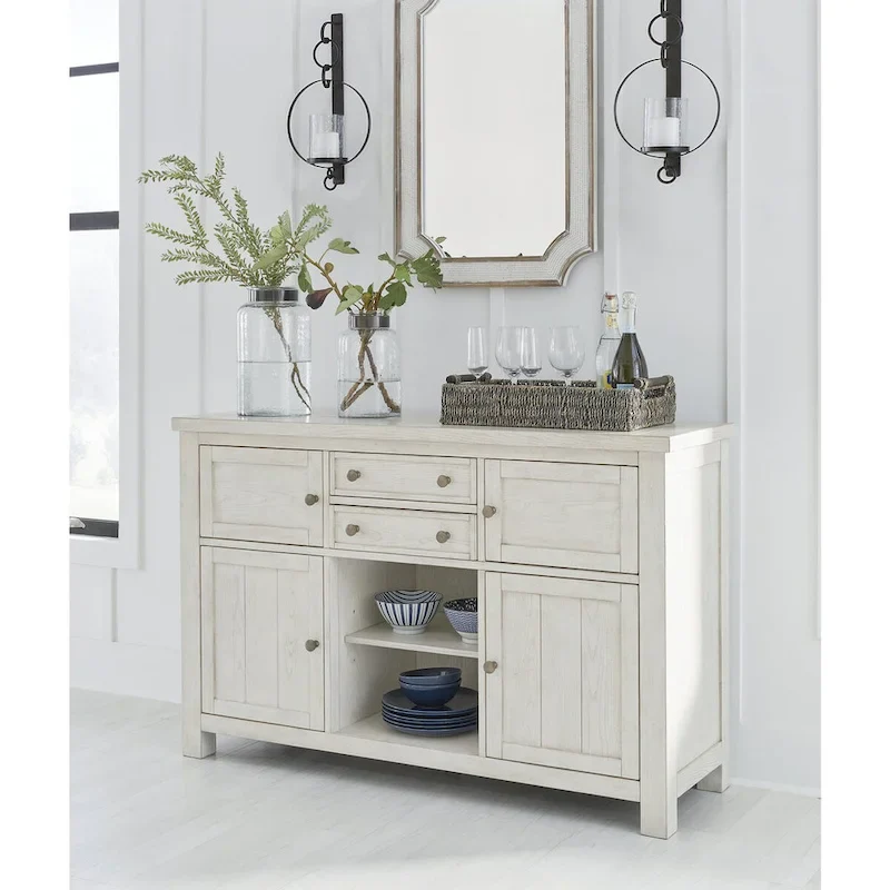 Signature Design by Ashley Robbinsdale Antique White Dining Server - 56W x 18D x 36.13H