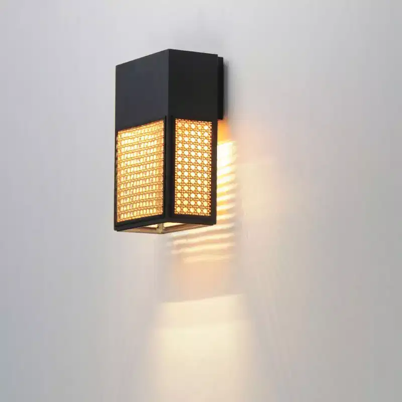 Maxim Lighting Lattice 1 - Light Wall Light in Black/Rattan