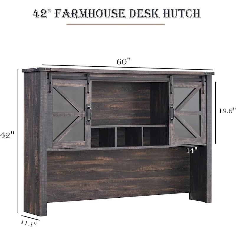 42 Farmhouse Desk Hutch, Only Match Afulyperfllc's Farmhouse Desk