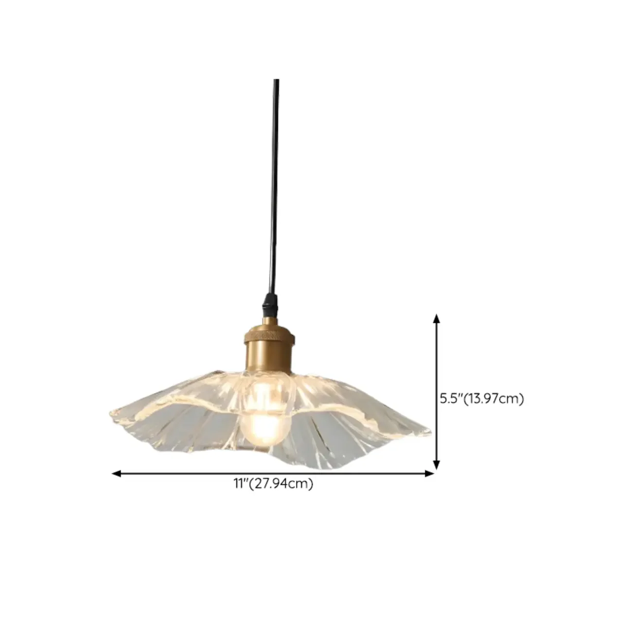 Modern Mini Clear Glass Flower Kitchen Pendant Lighting