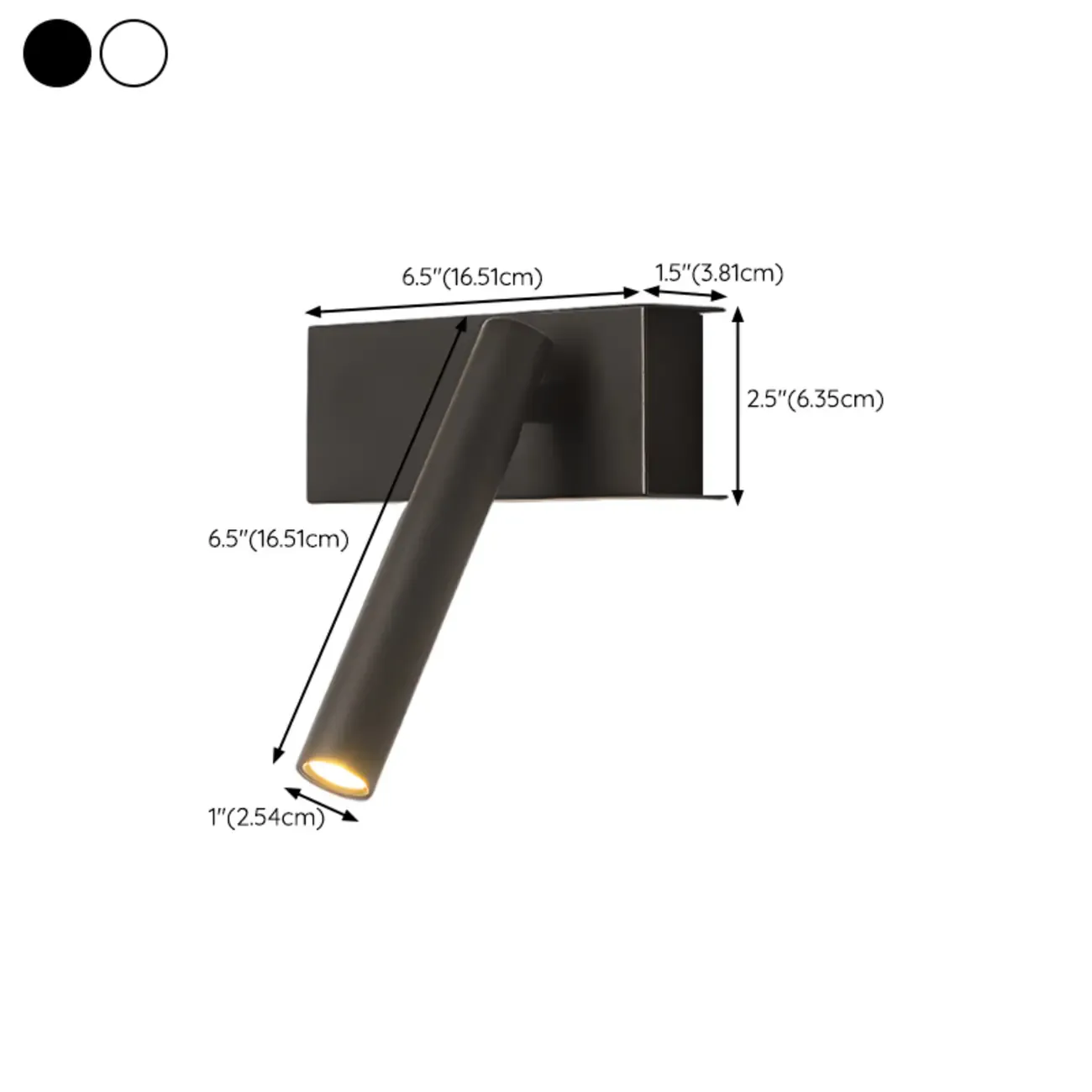 Sleek Adjustable Metal LED Wall Sconce with Acrylic Shade