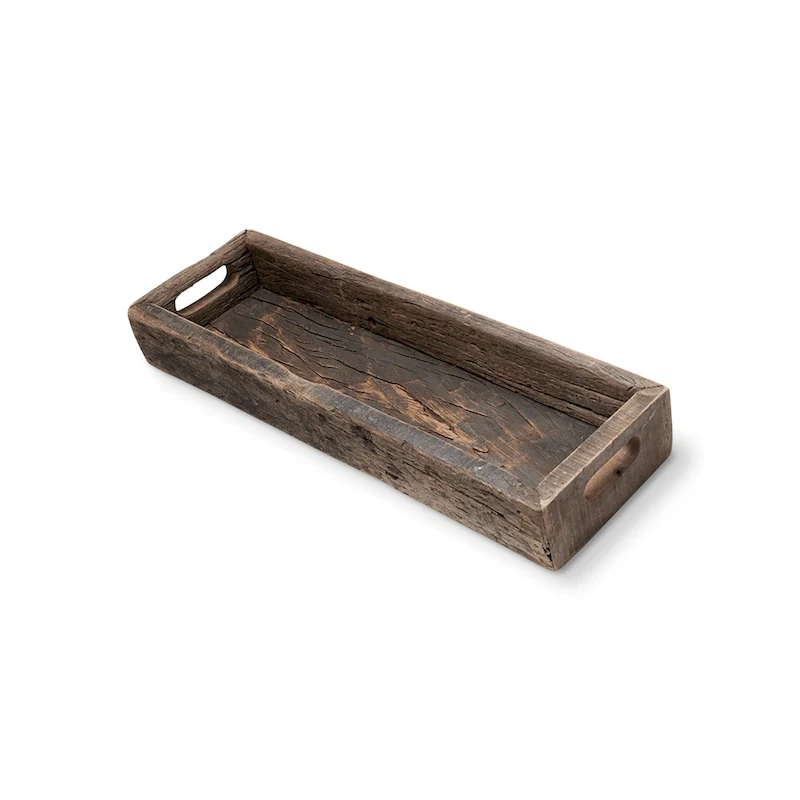 Vernon Brown Reclaimed Wood Rectangular Tray (Small)