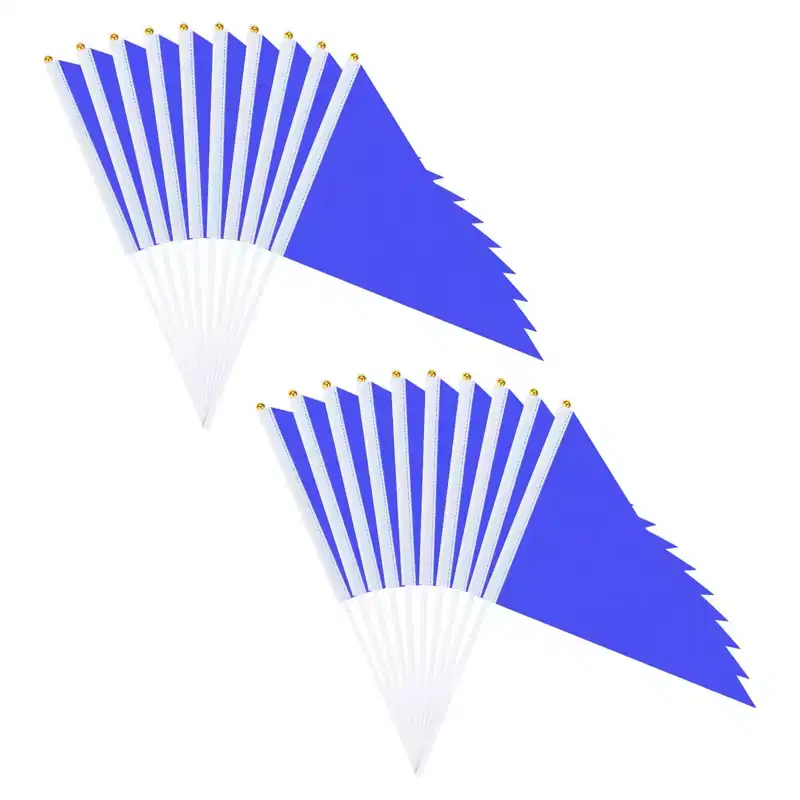 Unique Bargains Mini Sublimation Durable Polyester Hand Held Plain Flags