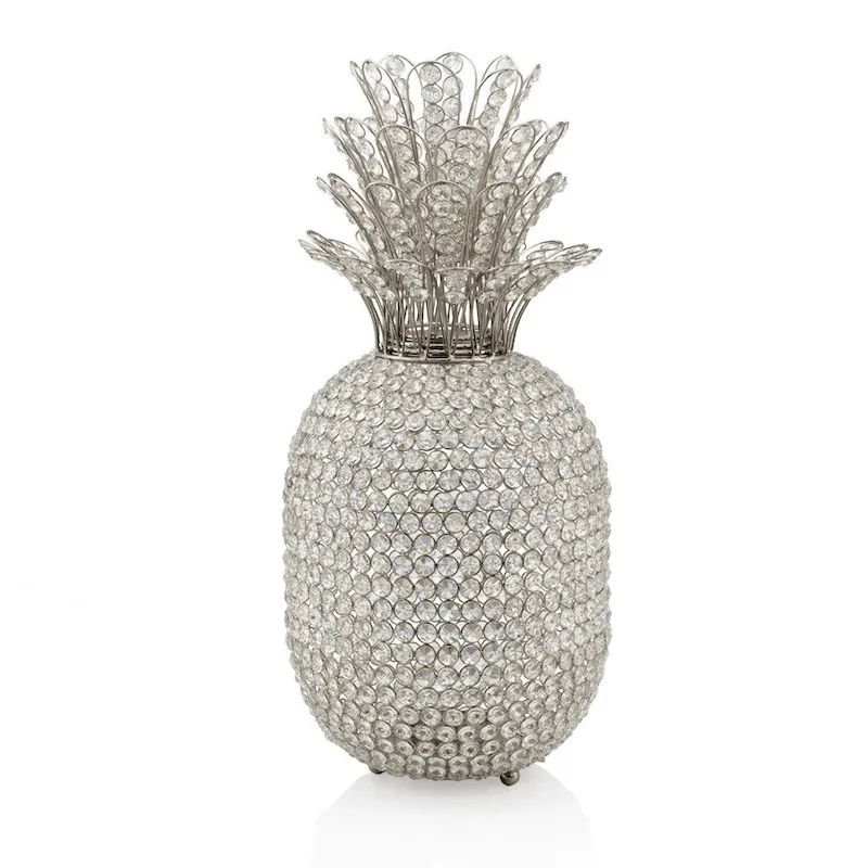 23  Glam Bling Faux Crystal and Silver Pineapple