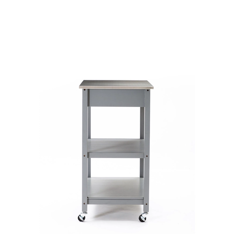 Holland Kitchen Cart With Stainless Steel Top