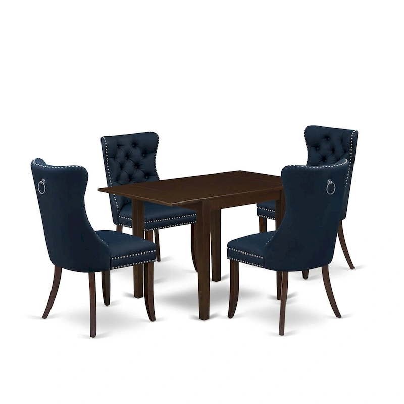 East West Furniture Kitchen Table Set Consists of a Rectangle Dining Table and Parson Chairs, Mahogany (Pieces Options)