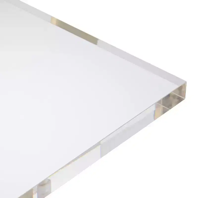 55 Downing Street Hanna 10 Wide Gold and Acrylic Square Side Table