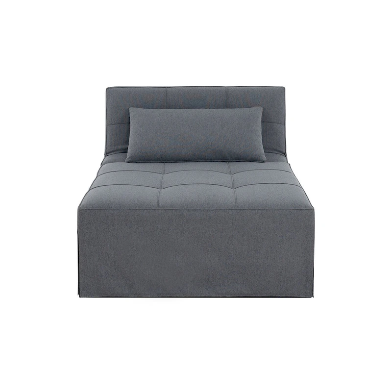 Sleeper Chair Bed, 4 In 1 Multi-Function Convertible Ottoman Bed, Breathable Linen Bed Chair, Convertible Sofa Bed