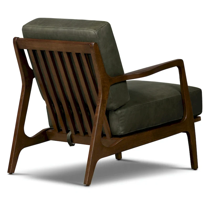 Poly & Bark Verity Leather Lounge Chair - Full Grain Genuine Italian Leather