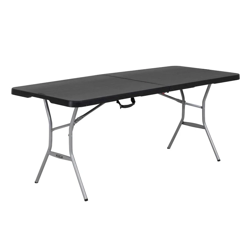 Lifetime 6-Foot Fold-In-Half Table, Black (Light Commercial)