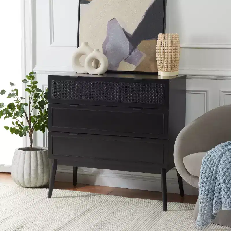 Baisley 3 Drawer Rattan Chest - CHS5000 - Safavieh