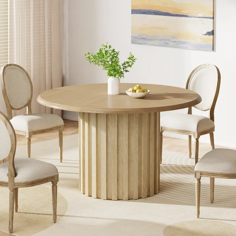 43.3-Inch Round Dining Table, Seats up to 6