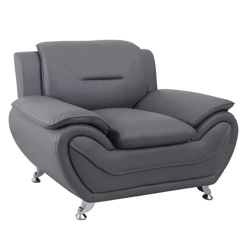 Faux Leather Club Chair - Single Seat