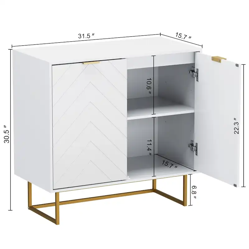 Sideboard Buffet Cabinet with Adjustable Shelf