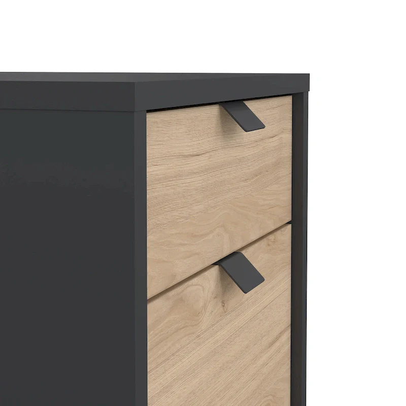 3-Drawer Mobile Cabinet with Wheels - Engineered Wood