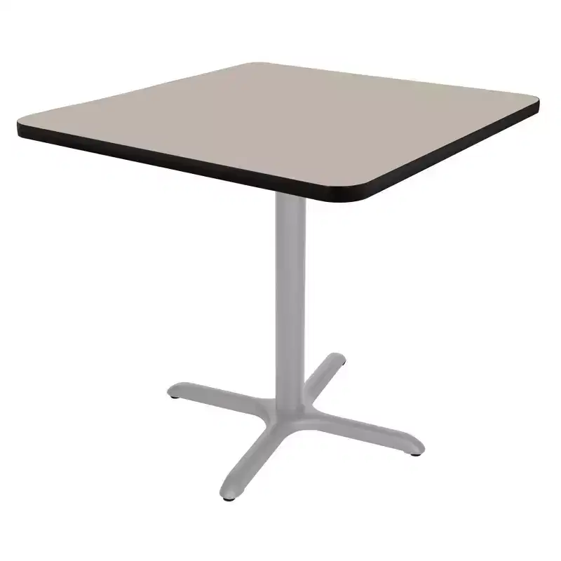 Hampden Furnishings 30" Bennet Collection Square with X Base Dining Table Gray/Gray Nebula