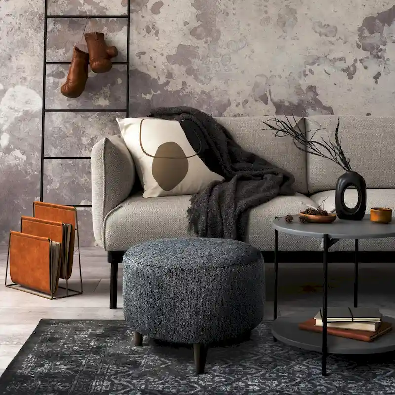 Round Upholstered Ottoman