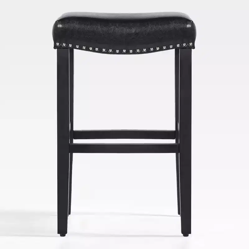 WestinTrends Upholstered Saddle Seat Barstool and Counter Stool